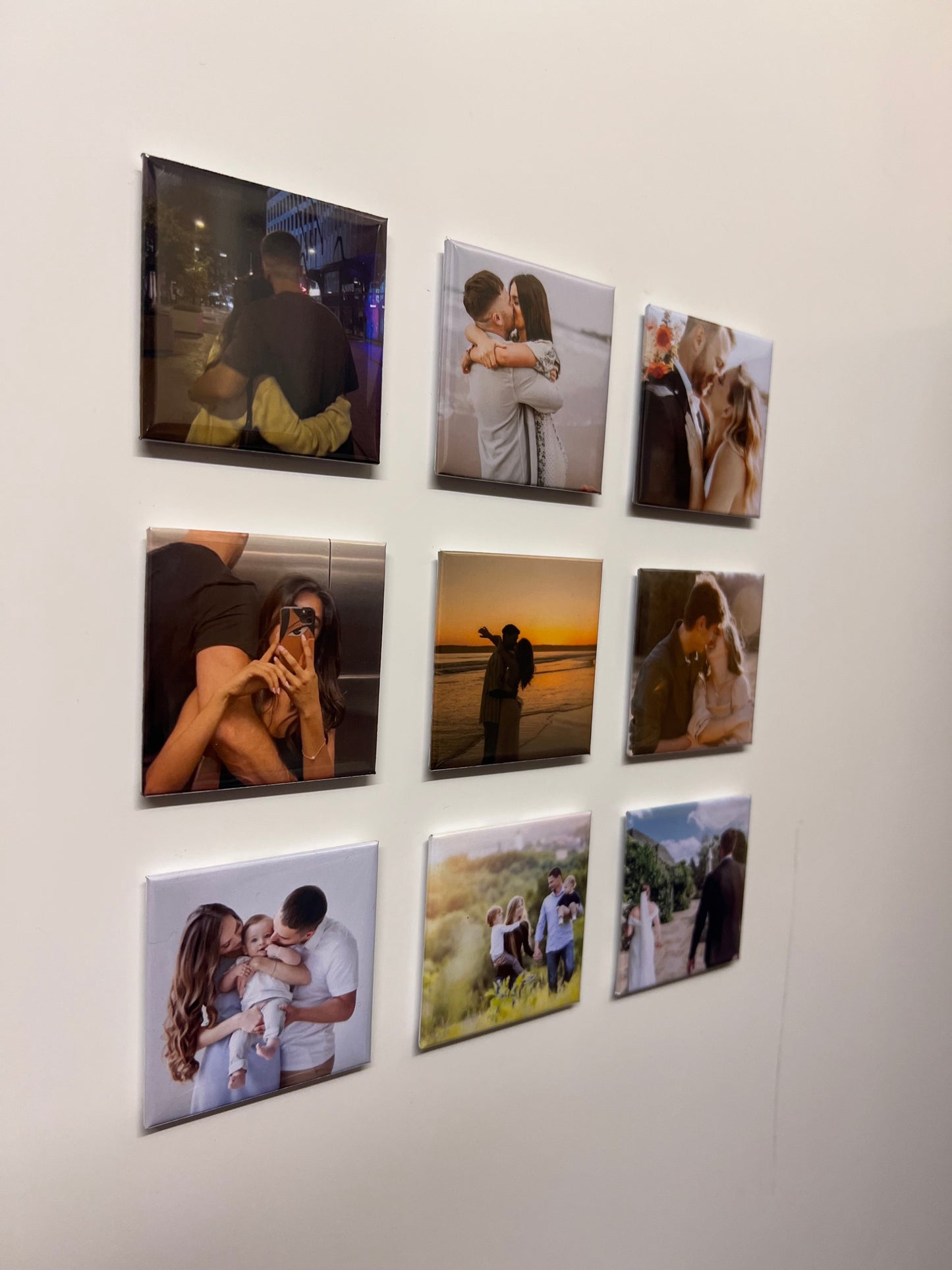 2"x2" Custom Photo Magnets – Set of 9 Square Magnets
