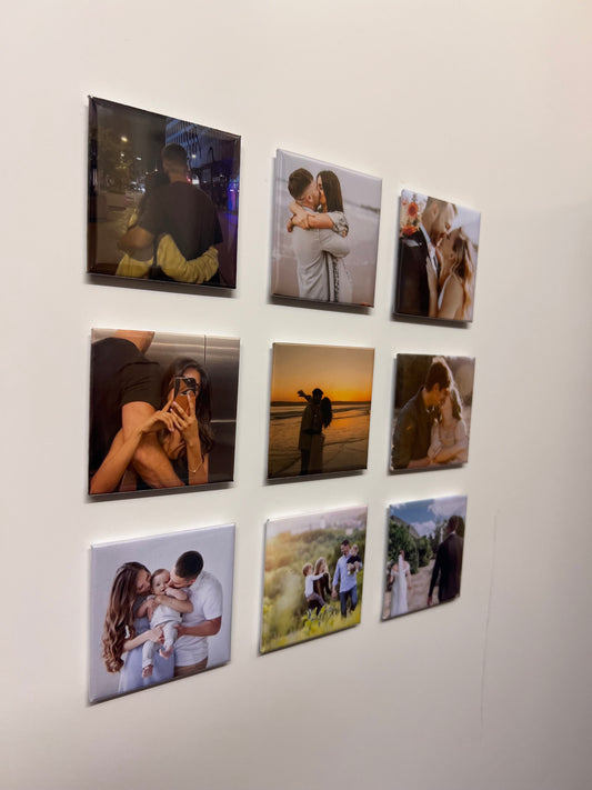 2"x2" Custom Photo Magnets – Set of 9 Square Magnets